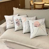 Kit 4 Capas de Almofadas 42x42cm Decorativas Modernas Premium Sofá Sala Cama Kit 4 Capas de Almofadas 42x42cm Decorativas Modernas Premium Sofá Sala Cama