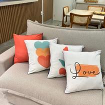 Kit 4 Capas de Almofadas 42x42cm Decorativas Modernas Premium Sofá Sala Cama
