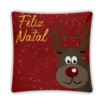 Kit 4 Capas De Almofadas 45x45 Decorativas Natal Papai Noel e Rena