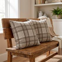 Kit 4 Capas De Almofadas 70x70 Grande Linho Bege Cru Decorativas Sofá Sala