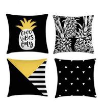 kit 4 capas de almofadas abacaxi com strip