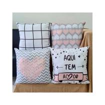 Kit 4 Capas de Almofadas Alta Qualidade Mdecore 45X45 Kit 4 Capas de Almofadas Alta Qualidade Mdecore 45X45