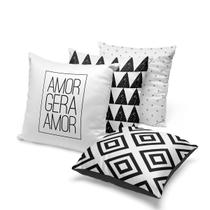 kit 4 capas de almofadas amor gera amor 40x40 kit 4 capas de almofadas amor gera amor 40x40