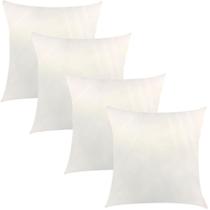 Kit 4 Capas de Almofadas Cetim Branco 45x45cm Kit 4 Capas de Almofadas Cetim Branco 45x45cm