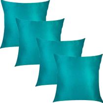 Kit 4 Capas de Almofadas Cetim Tiffany 45x45cm