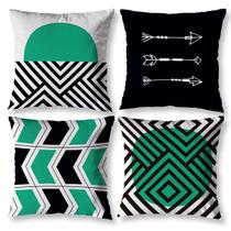 Kit 4 Capas de Almofadas Cheias Estampa FLECHA 40cm X 40cm