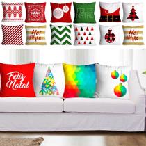 Kit 4 capas de almofadas comemorativas natal reveillon ideal para presentear e decorar sua casa