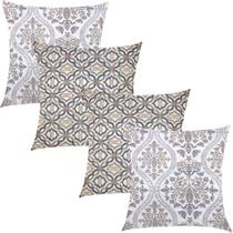 Kit 4 Capas de Almofadas Composê Hegêo e Otto Azul 45cmx45cm