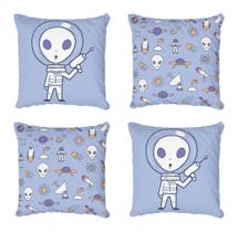 Kit 4 Capas De Almofadas Decorativa Ataque Alien