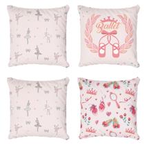 Kit 4 Capas De Almofadas Decorativa Ballet Kit 4 Capas De Almofadas Decorativa Ballet
