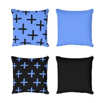 Kit 4 Capas De Almofadas Decorativa Bleu