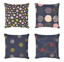 Kit 4 Capas De Almofadas Decorativa Circles