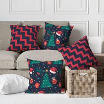 Kit 4 Capas De Almofadas Decorativa Natal Gorrinhos