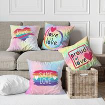 Kit 4 Capas De Almofadas Decorativa Pride