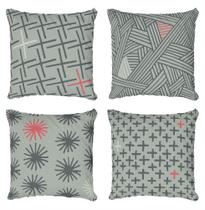 Kit 4 Capas De Almofadas Decorativa Shapes