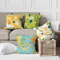 Kit 4 Capas De Almofadas Decorativa Spring