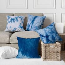 Kit 4 Capas De Almofadas Decorativa Tie Dye Oceano