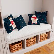 Kit 4 Capas De Almofadas Decorativa Urso de Natal Kit 4 Capas De Almofadas Decorativa Urso de Natal