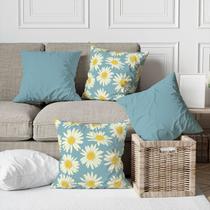 Kit 4 Capas De Almofadas Decorativa White Daisys Kit 4 Capas De Almofadas Decorativa White Daisys