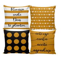 Kit 4 Capas de Almofadas Decorativas Casa Coloridas Para Sala Sofá Cama