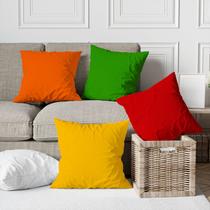 Kit 4 Capas De Almofadas Decorativas Color Block Outono Kit 4 Capas De Almofadas Decorativas Color Block Outono