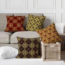 Kit 4 Capas De Almofadas Decorativas COM ENCHIMENTO Malai Kit 4 Capas De Almofadas Decorativas COM ENCHIMENTO Malai