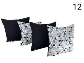 kit 4 capas de almofadas decorativas com ziper 45x45cm