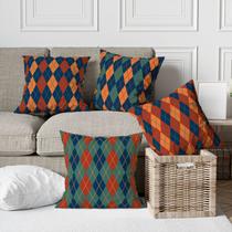 Kit 4 Capas De Almofadas Decorativas Diamonds Shapes