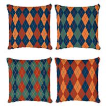 Kit 4 Capas de Almofadas Decorativas Diamonds Shapes
