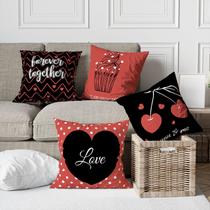 Kit 4 Capas De Almofadas Decorativas Forever Together