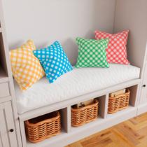 Kit 4 Capas De Almofadas Decorativas Gingham Xadrez Colorido
