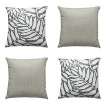 Kit 4 Capas de Almofadas Decorativas Grandes para Encosto de Sofá Sala