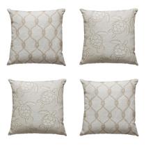 Kit 4 Capas de Almofadas Decorativas Grandes para Encosto de Sofá Sala