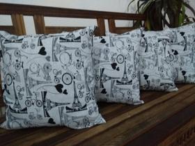 - Kit 4 Capas de Almofadas Decorativas Jacquard Estampado Paris 3