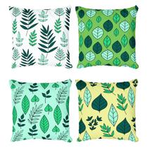 Kit 4 Capas de Almofadas Decorativas Leaf