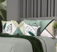 Kit 4 Capas de Almofadas Decorativas Linhas Flowee 45x45cm Kit 4 Capas de Almofadas Decorativas Linhas Flowee 45x45cm