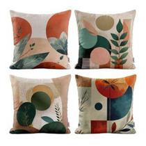 Kit 4 Capas de Almofadas Decorativas Para Sofá Sala Quarto Poltrona Boho Luxo 50x50 Novadecora
