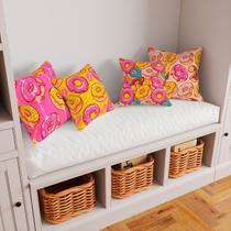 Kit 4 Capas De Almofadas Decorativas Rosquinhas Donuts