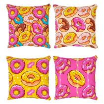Kit 4 Capas de Almofadas Decorativas Rosquinhas Donuts
