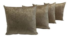 Kit 4 Capas De Almofadas Decorativas Sued 45x45 Várias Cores