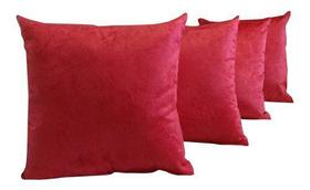 Kit 4 Capas De Almofadas Decorativas Sued Lisas 45x45 Lindas