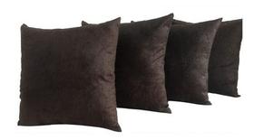 Kit 4 Capas De Almofadas Decorativas Sued Lisas 45x45 Lindas
