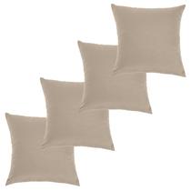 Kit 4 Capas De Almofadas Decorativas Suede 45x45 Com Ziper