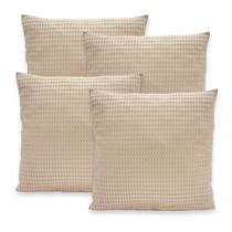 Kit 4 Capas de Almofadas Estampadas 40x40 C/ Zíper Piquet Favinho Decoração Luxo
