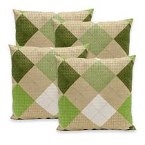 Kit 4 Capas de Almofadas Estampadas Piquet Favinho 40x40 C/ Zíper Lindíssimas