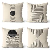 kit 4 capas de almofadas fase da lua 45x45