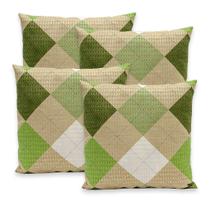 Kit 4 Capas de Almofadas Favinho 40x40 C/ Zíper PIQUET Estampadas