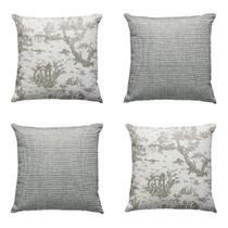 Kit 4 Capas de Almofadas Grandes para Encosto de Sofá Decorativas Luxo