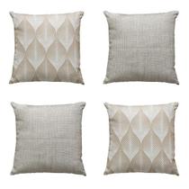 Kit 4 Capas de Almofadas Grandes para Encosto de Sofá Decorativas Luxo