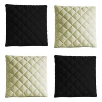 Kit 4 Capas De Almofadas Lisas Mateladas 45x45 com ziper